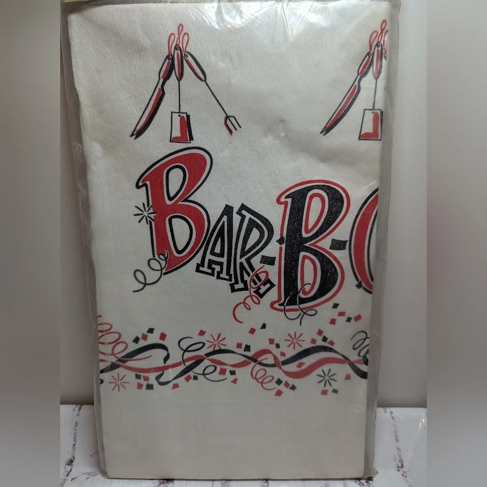 Vintage Paper Table Cloth Bar B Que Picnic Red Disposable Party Table Covering